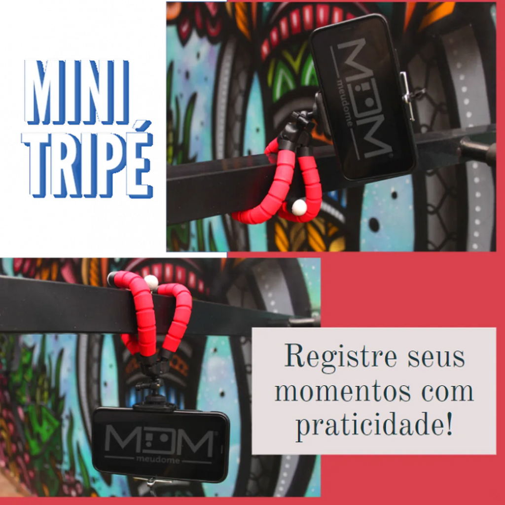 Mini Tripe Flexivel C/ Suporte para Celular