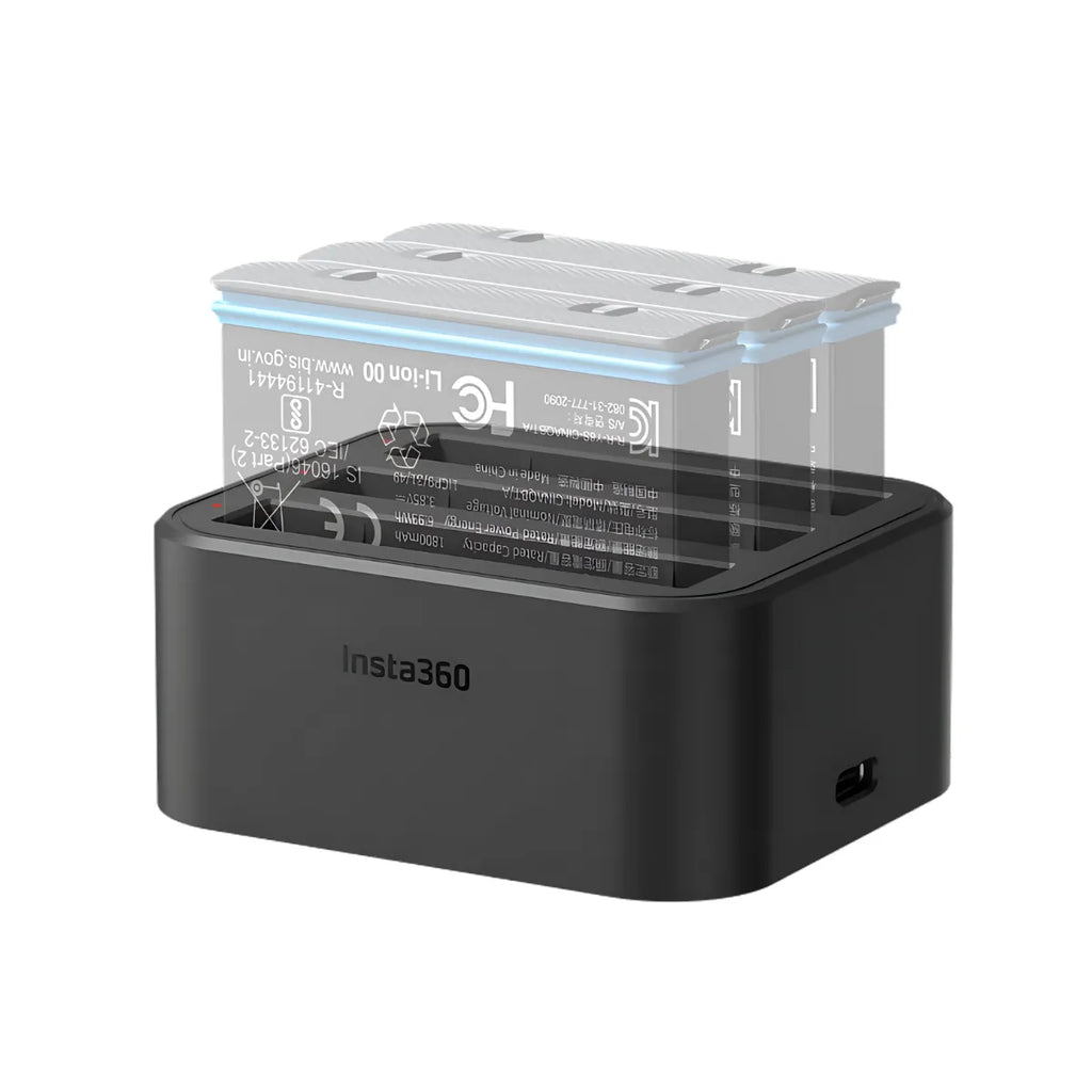 Carregador Triplo Fast Charge Hub Original p/ Insta360 X3