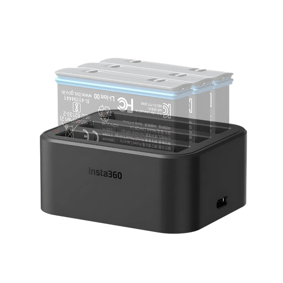 Carregador Triplo Fast Charge Hub Original p/ Insta360 X3
