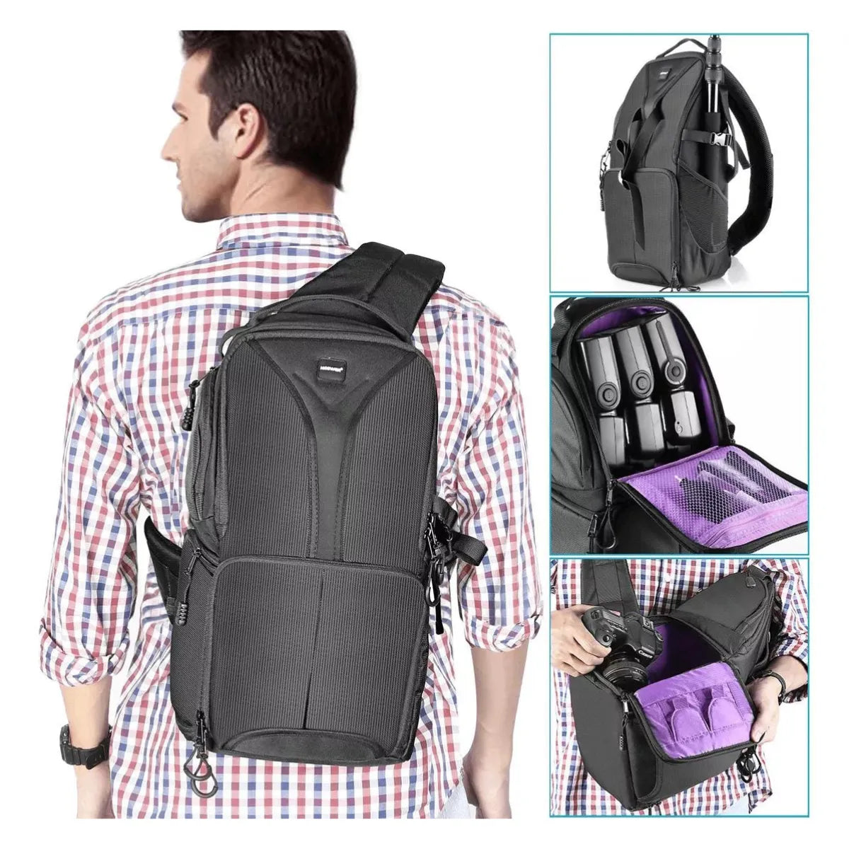 Mochila Compacta Profissional para Câmeras - 8879s