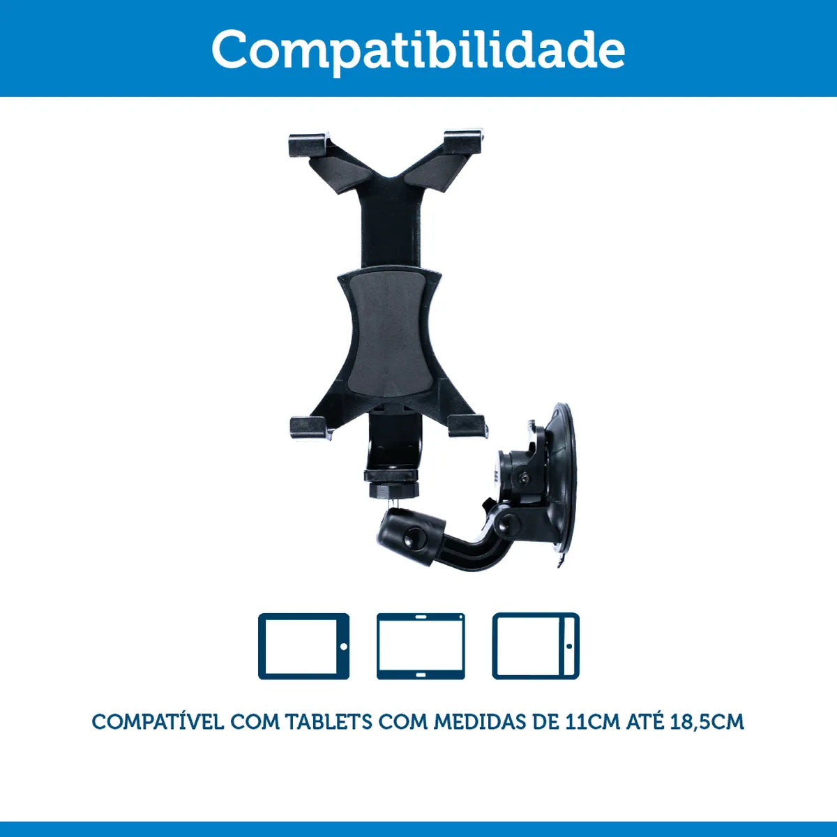 Ventosa 9cm com Suporte para Tablet
