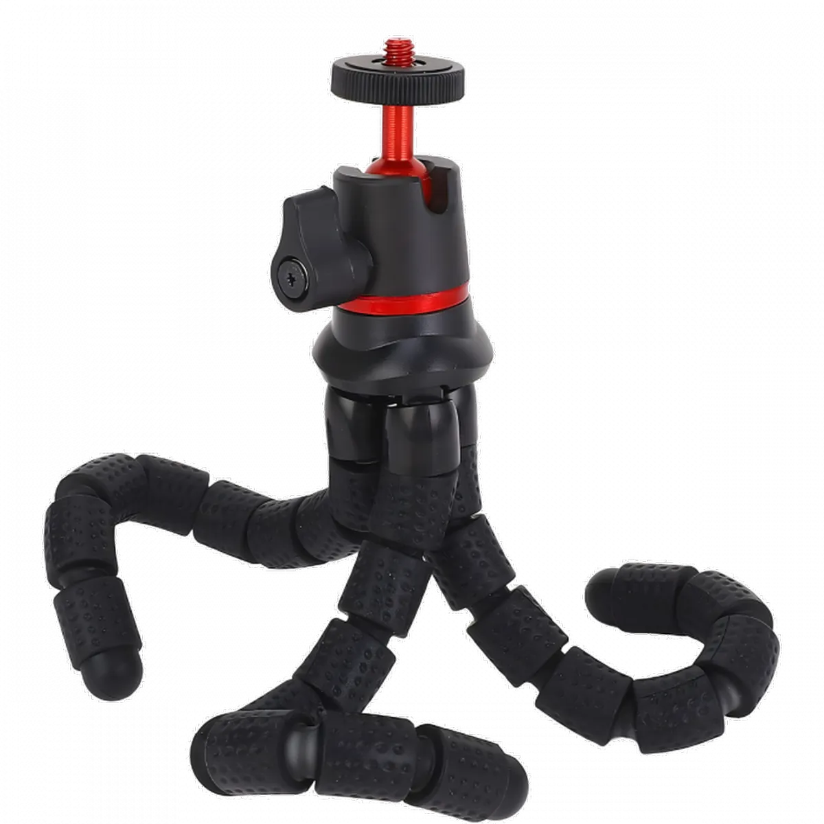 Tripé Articulado Emborrachado com Ballhead padrão Rosca 1/4 para Câmeras