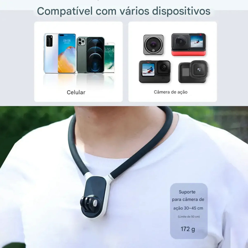 Suporte Colar de Pescoço p/ GoPro