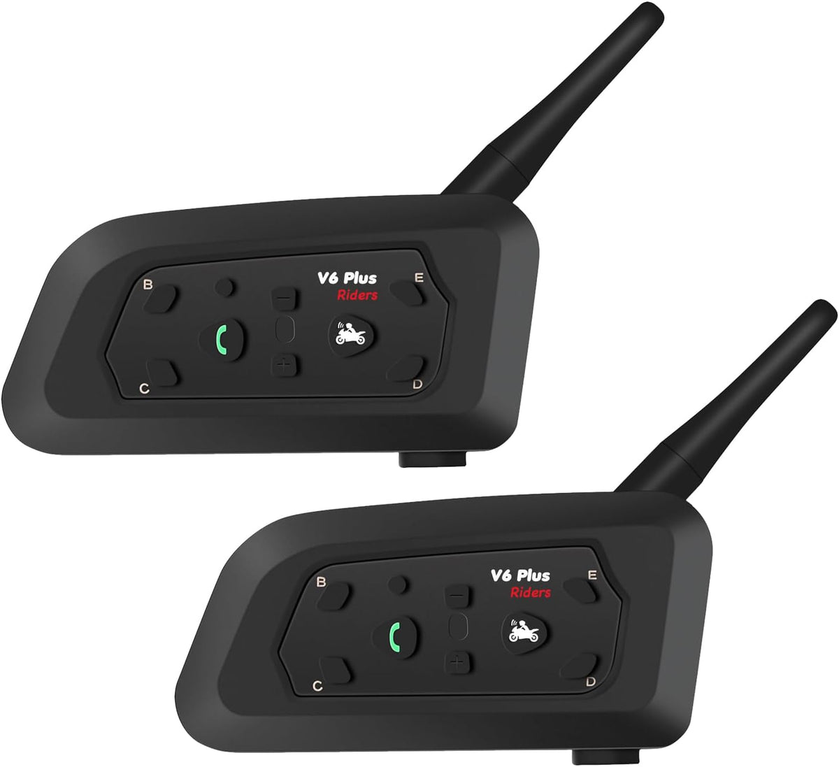 Kit 2x Intercomunicador Bluetooth V6 Plus para Capacete Moto