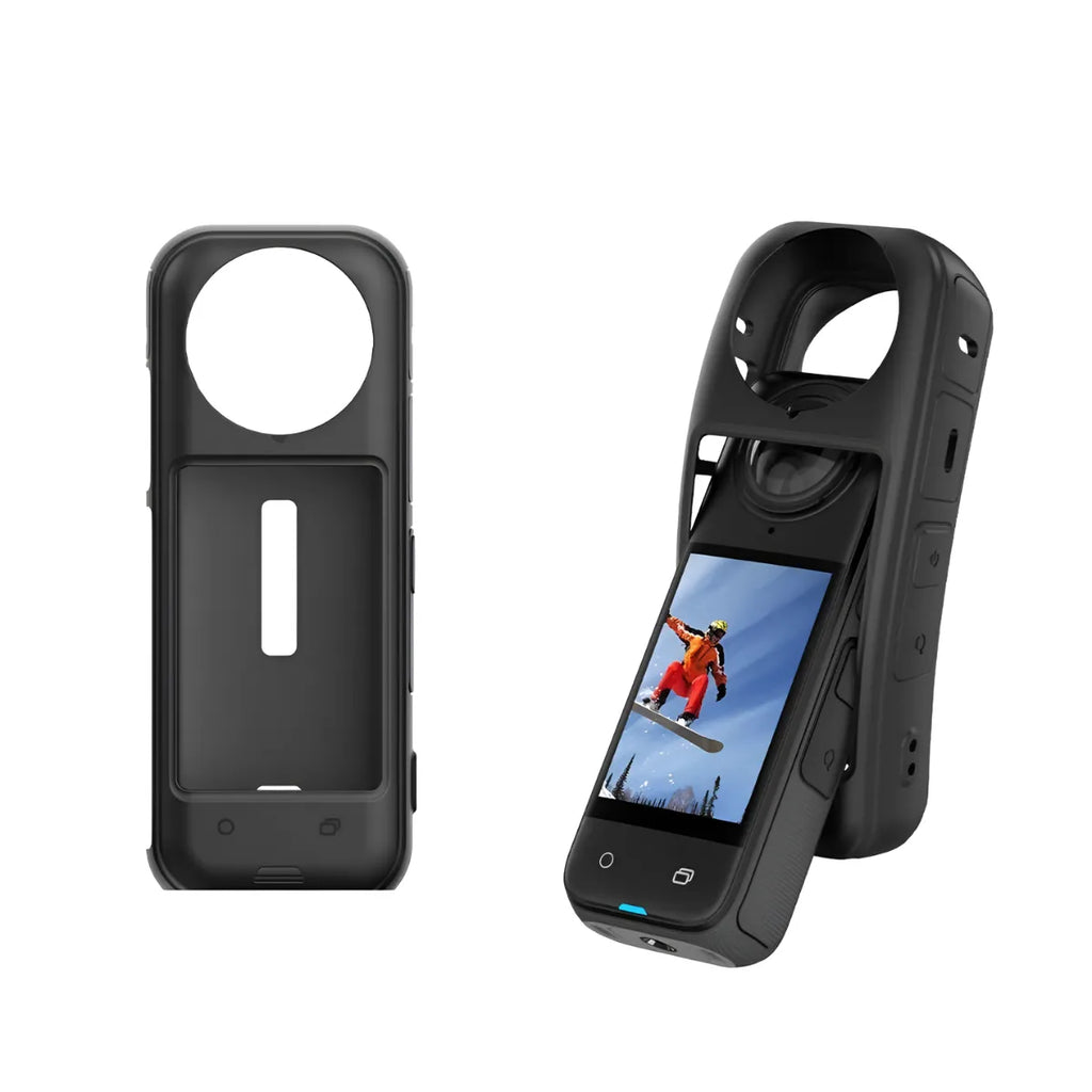 Capa De Silicone Com Tampa Lente Para Insta360 X4