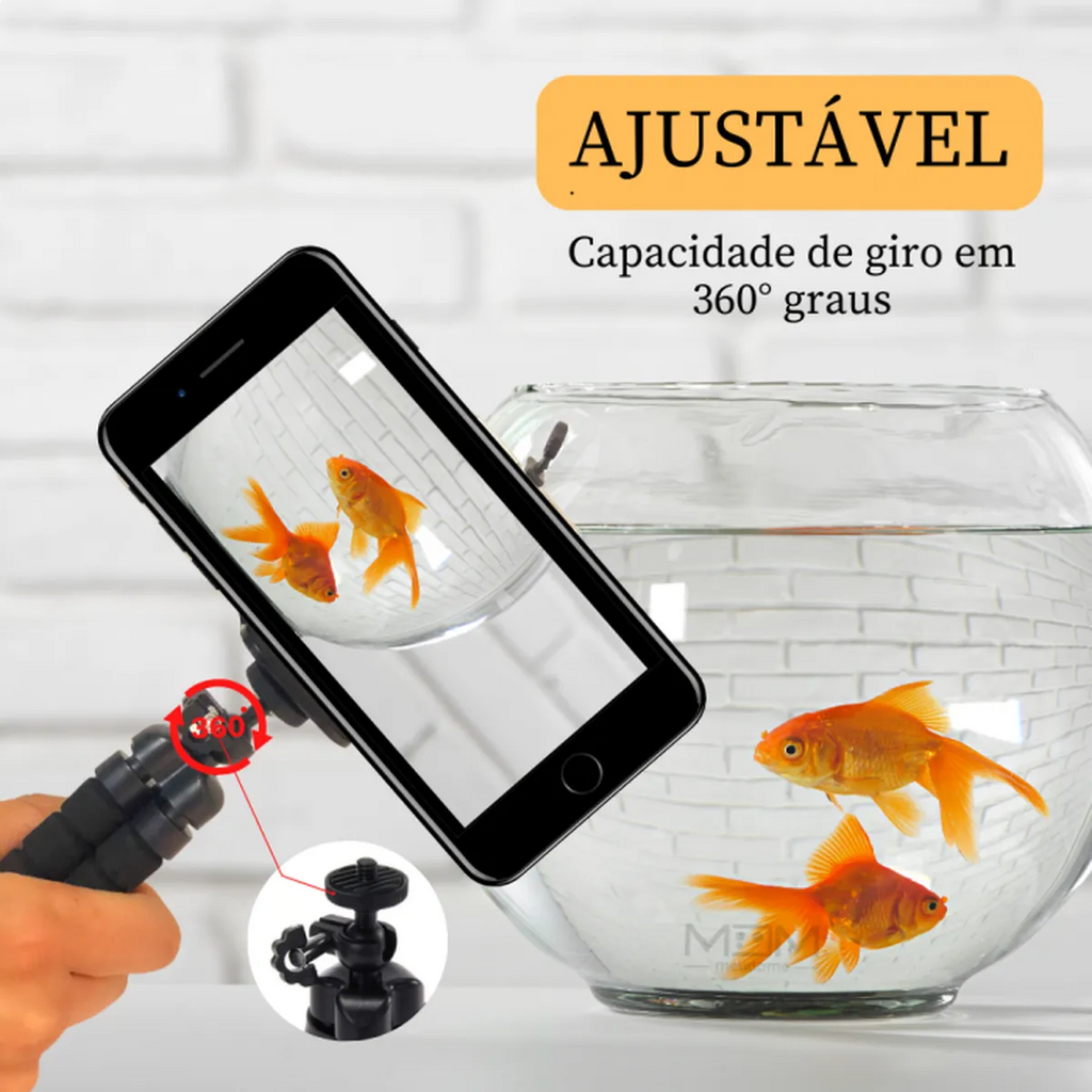 Mini Tripe Flexivel C/ Suporte para Celular