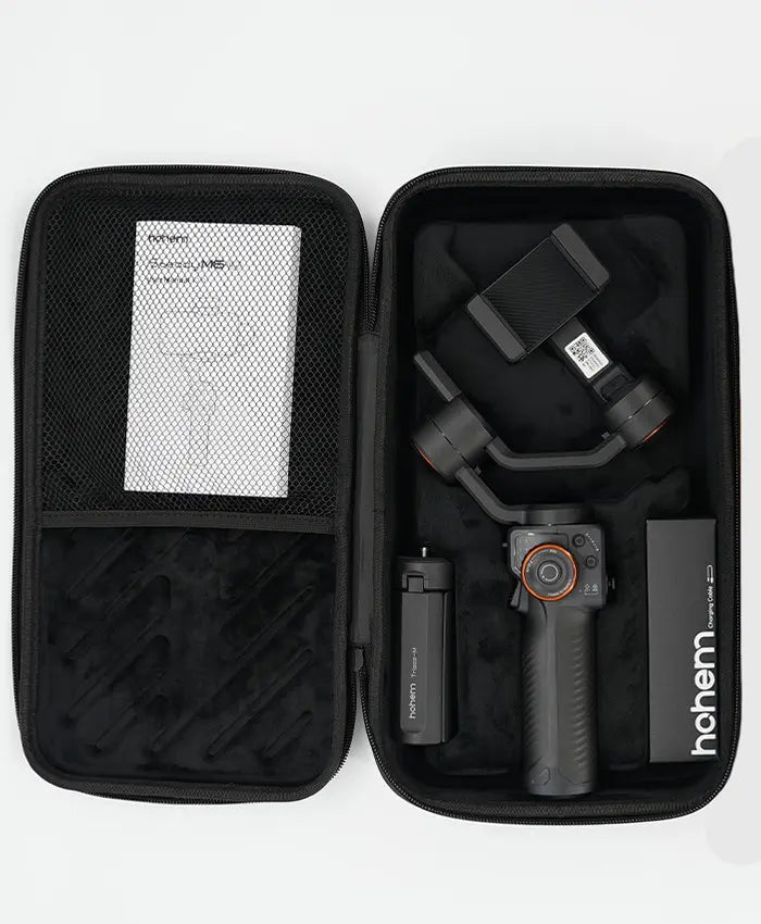 Estabilizador Gimbal 3 Eixos Hohem iSteady M6 Kit com Rastreamento de IA e Luz de Preenchimento RGB