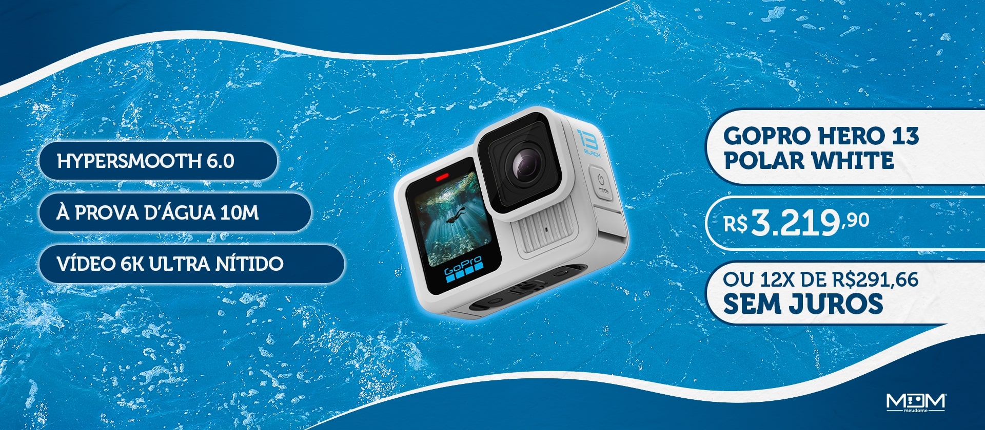 Câmera GoPro Hero 13 Black - Polar White