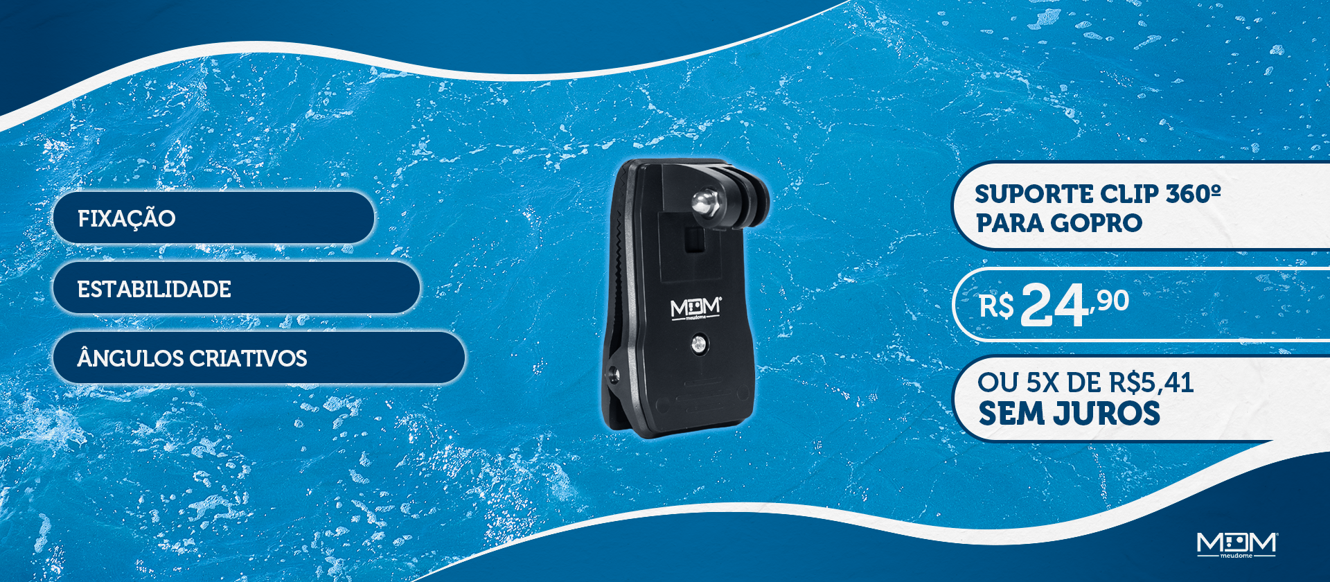 Suporte Clip 360º para Gopro
