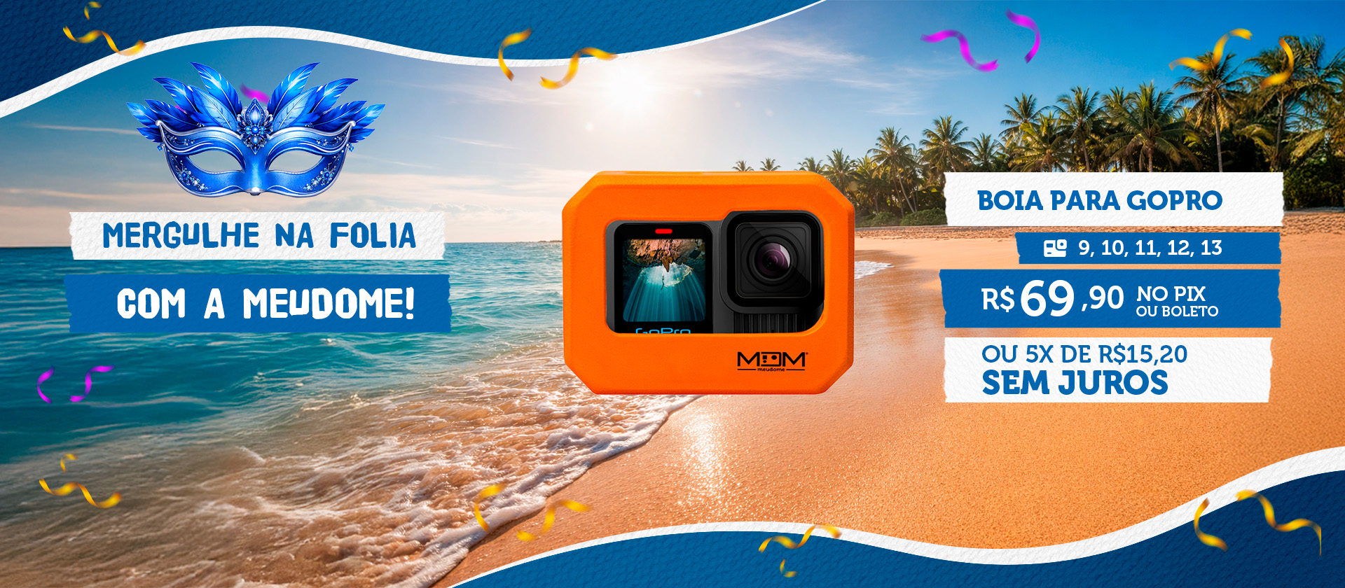 Boia Case Flutuante para Hero 9/10/11/12/13 Black