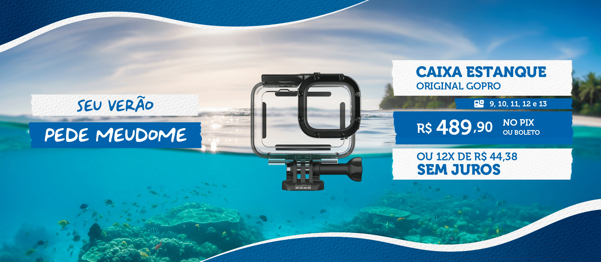 Caixa Estanque Original GoPro Hero 9/10/11/12/13 Black