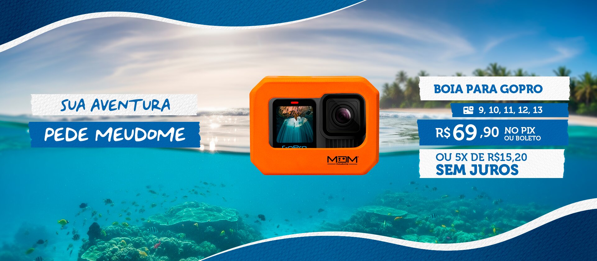 Boia Case Flutuante para Hero 9/10/11/12/13 Black