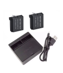 Kit Baterias e Carregador Duplo Hero 5/6/7 Black