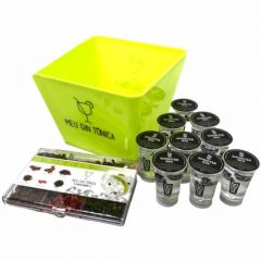 Balde + 9 Doses + Kit 6 Especiarias