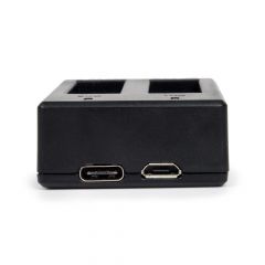 Carregador Duplo p/ Gopro Hero 4 Silver e  Black