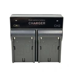Carregador Duplo p/ Bateria de Iluminação