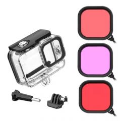 Caixa Estanque para Hero 9/10/11/12 Black + kit com 3 filtros