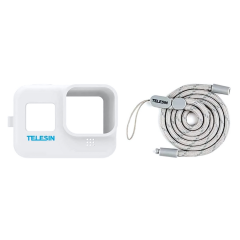 Capa de silicone p/ Hero 8 Com Cordão - TELESIN