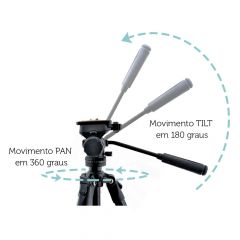 Tripé Profissional Hidráulico 1,60m